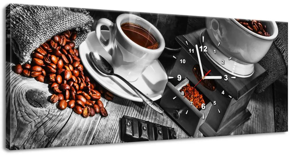 Gario Obraz s hodinami Káva arabica Rozmery: 30 x 30 cm