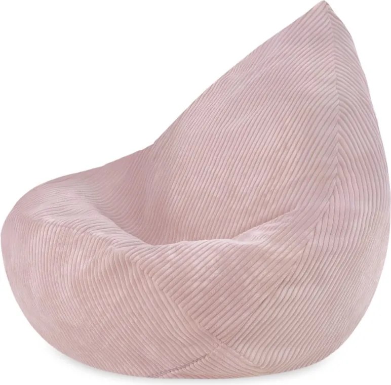 Sedací vak pre deti – svetloružová, prémiový manšestr