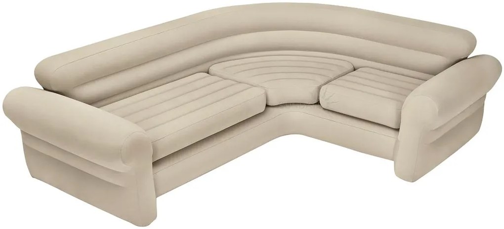 INTEX CORNER SOFA Nafukovacia rohová sedačka 257 x 203 x 76 cm, béžová 68575