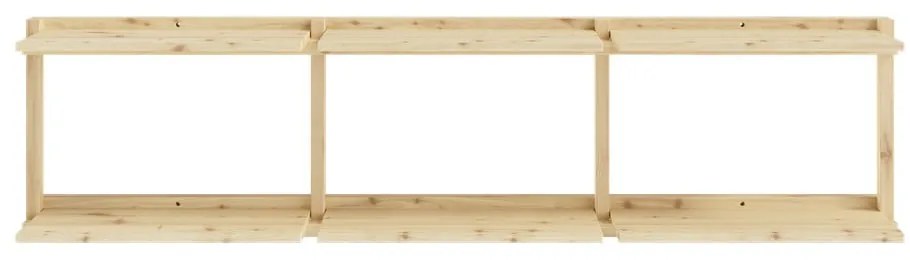 Nástenná knižnica z borovicového dreva v prírodnej farbe 192x47,5 cm Groove – Karup Design