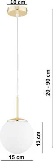 Brilagi - Závesný luster na lanku MILO 1xE27/60W/230V zlatý