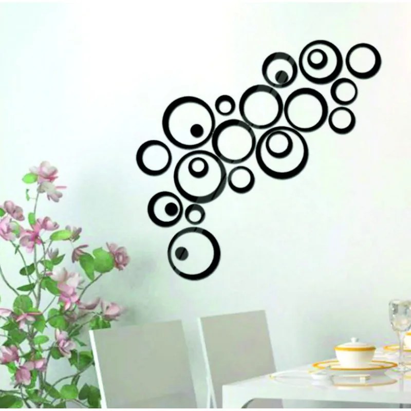 3D nálepky a samolepky, zrkadlové, farebné, dekoračné nálepky, SV000004B - BLACK HEU-
