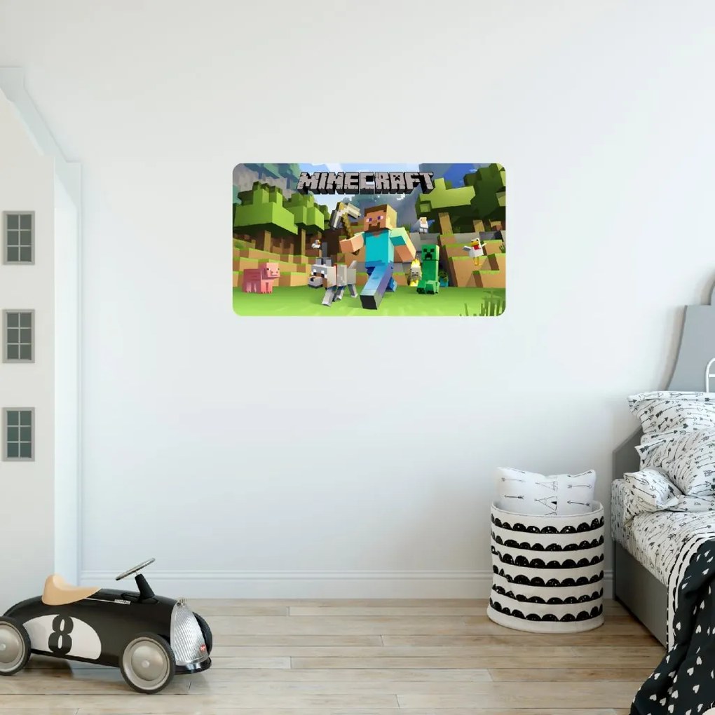 Textilná nálepka na stenu "Minecraft" Veľkosť: 40 cm