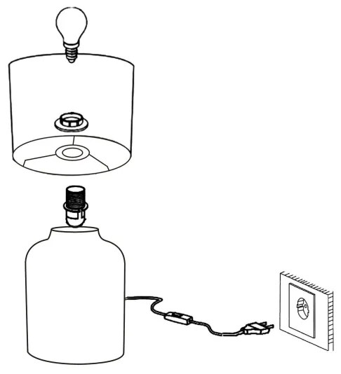 Eglo 97773 - Stolná lampa BELLARIVA 1xE14/40W/230V