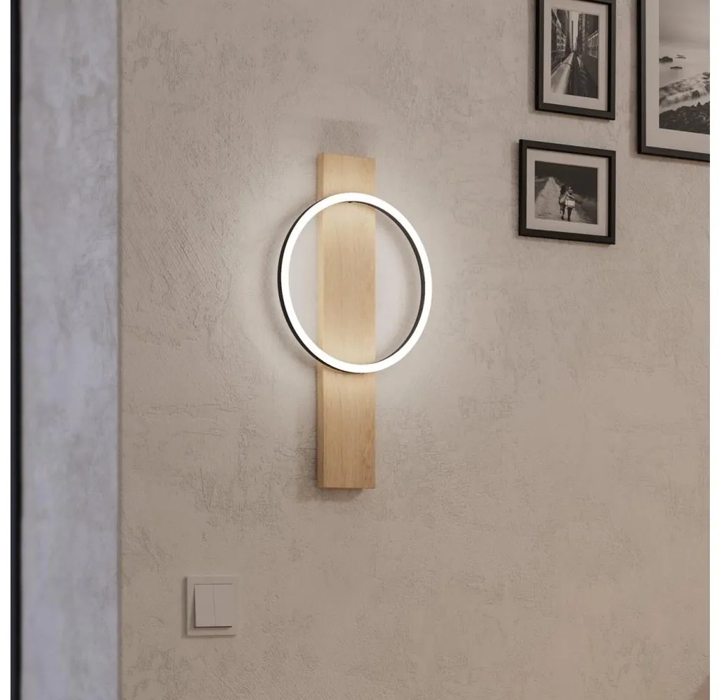 Eglo 901715 - LED Nástenné svietidlo BOYAL LED/12W/230V 3000K béžová/čierna