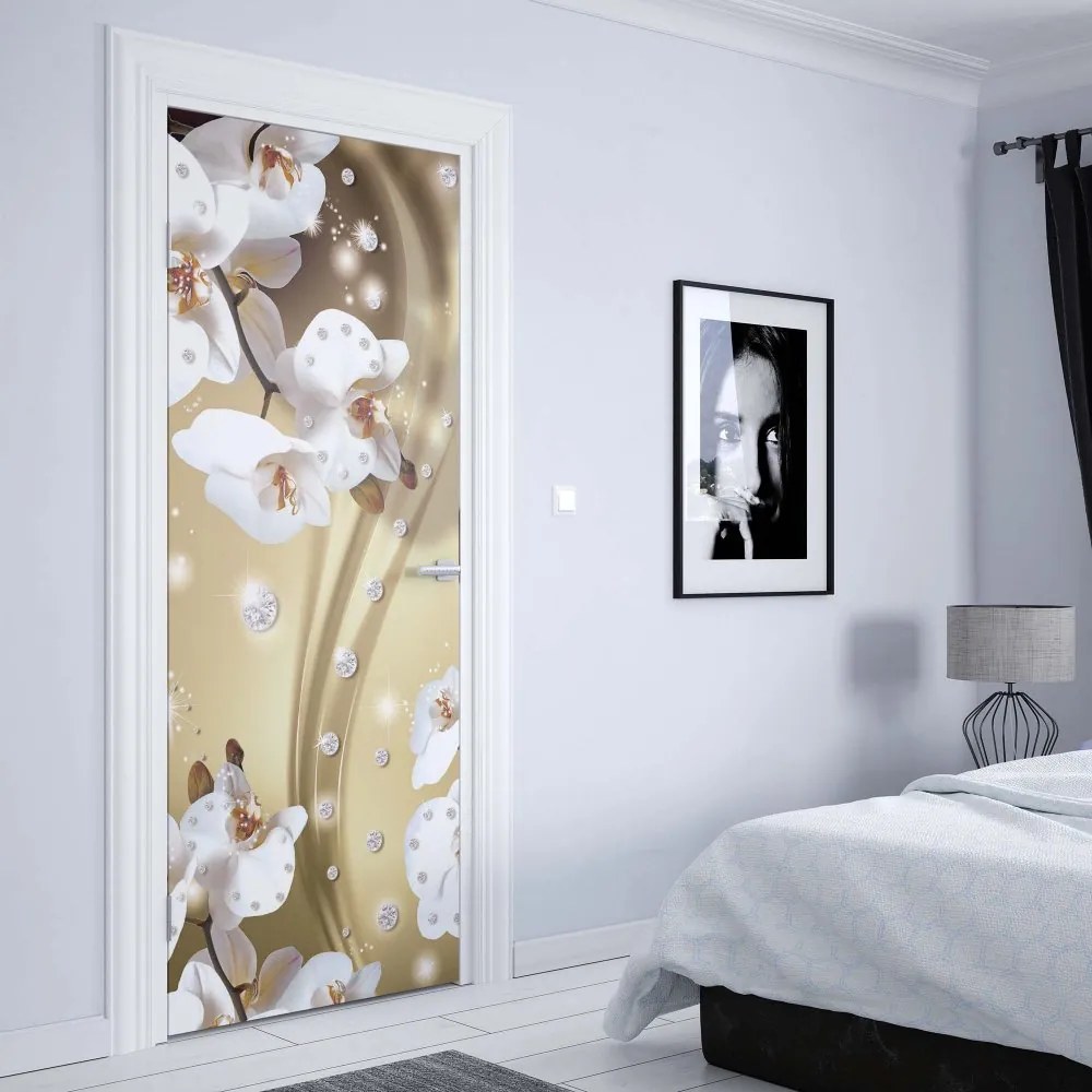 GLIX Fototapeta na dvere - Luxury Design Orchids And Diamonds
