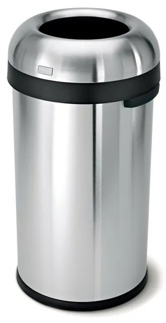 Okrúhly otvorený kôš 60 l, matná oceľ, nerez