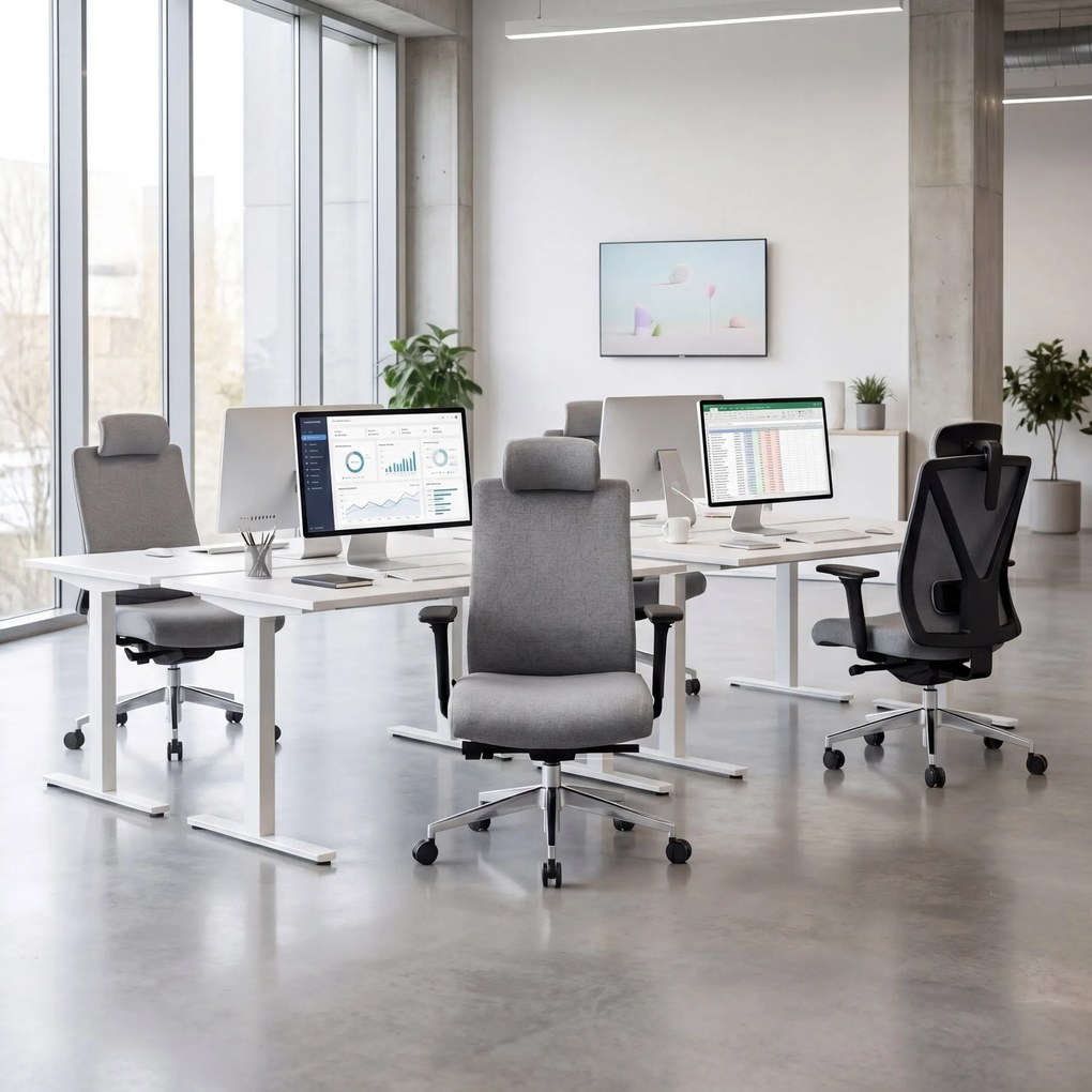 Ergonomická kancelárska stolička sivá VECTOR