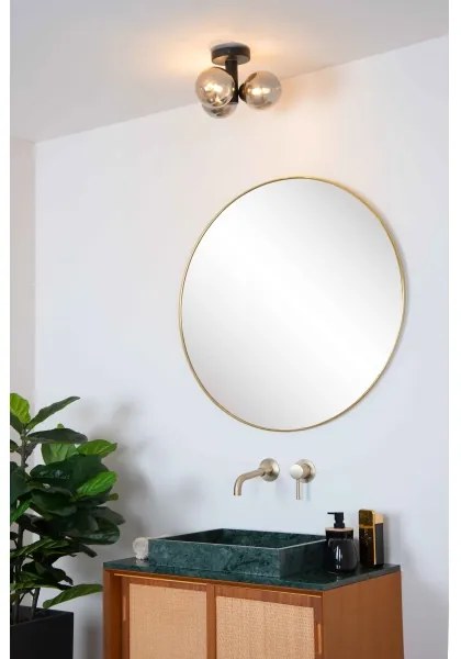 Lucide 74116/03/30 - Kúpeľňové stropné svietidlo TRUDY 3xG9/40W/230V IP44 čierna