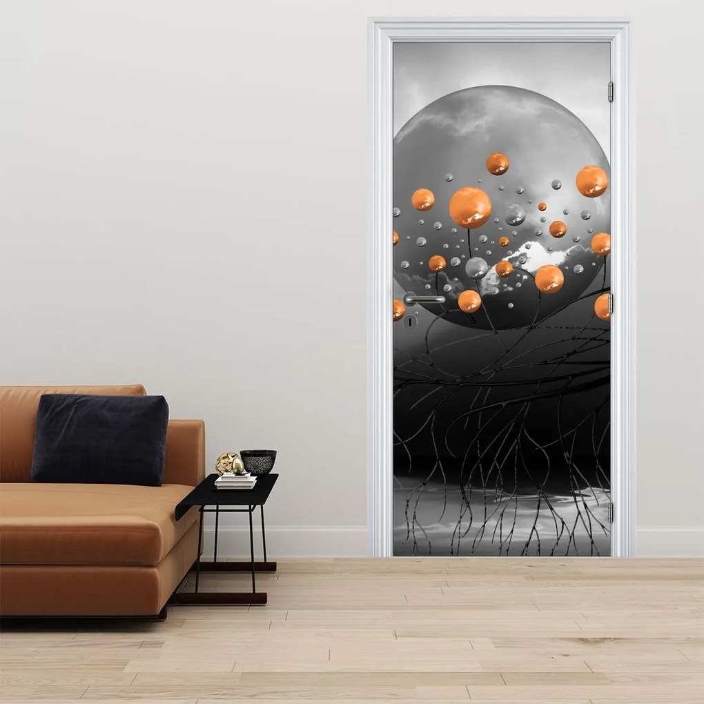 Fototapeta na dvere - Oranžové gule (95x205cm)