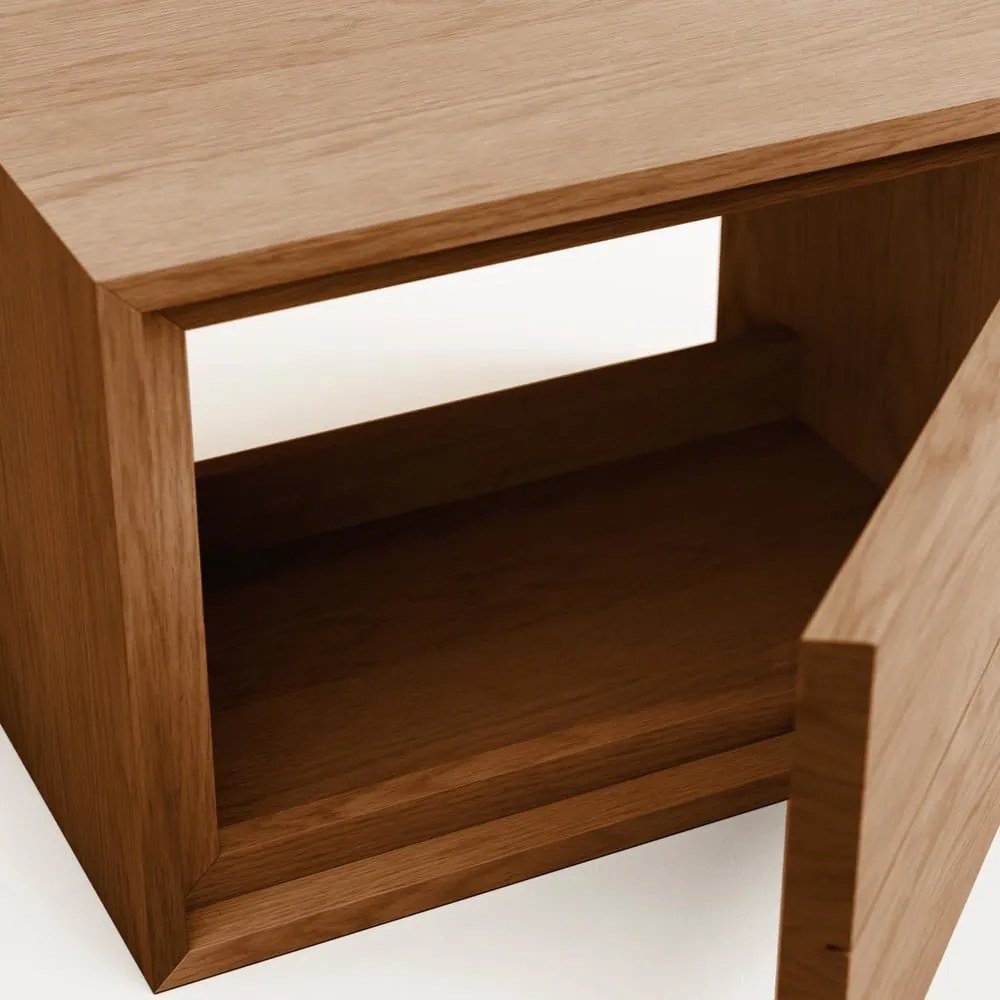 Hnedá závesná skrinka pod umývadlo z teakového dreva 60x40 cm Kenta – Kave Home