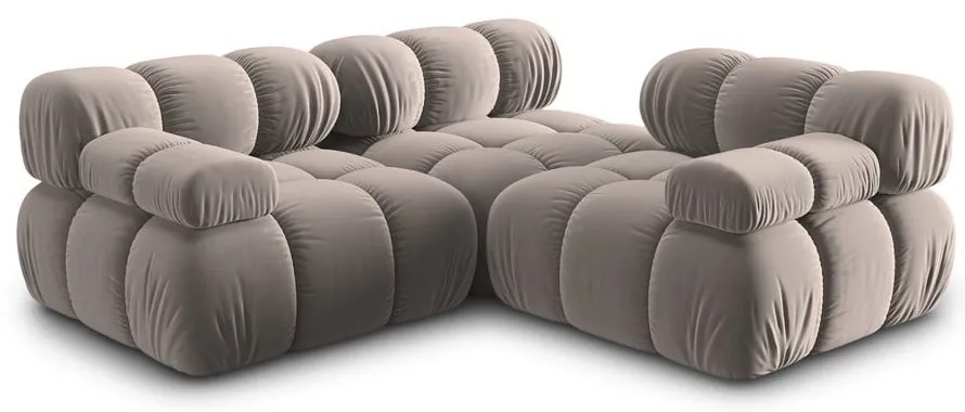 Svetlohnedá zamatová pohovka 282 cm Bellis – Micadoni