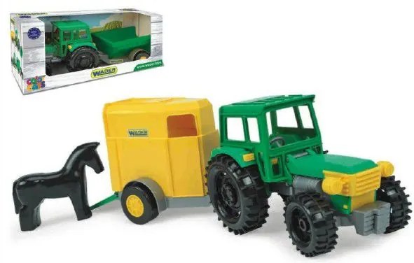Traktor s vlečkami plast 38cm asst 2 druhy Wader