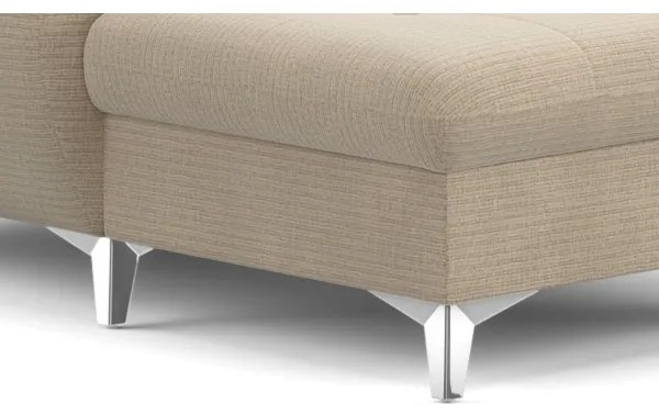 Rozkladacia rohová sedačka do U CATANIA pravá, béžová, s úložným priestorom