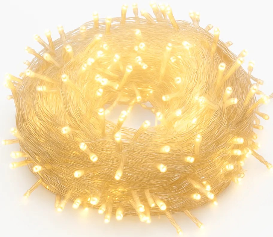 Vianočné svetielka LED záclona FLASH teplá biela 1000 LED