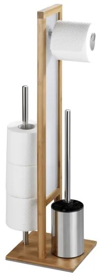 WENKO 24391100 - WC kefa RIVALTA 18x70 cm hnedá/biela/čierna