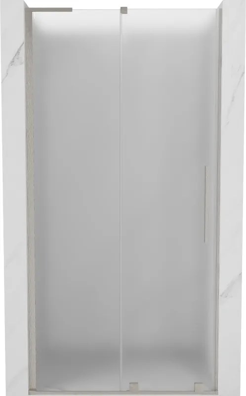 Mexen Velar L, posuvné sprchové dvere do otvoru 90 cm, 8mm sklo námraza, brúsená oceľ, 871-090-003-31-97