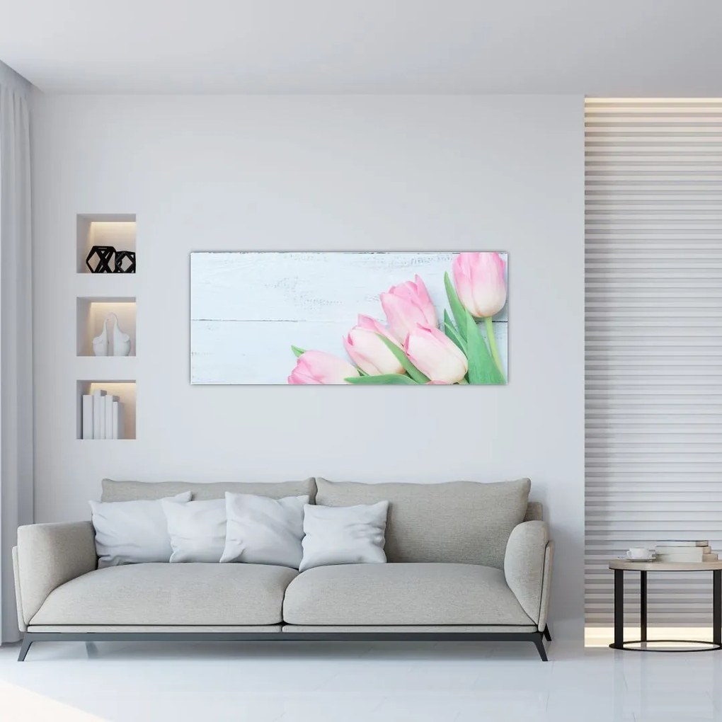 Obraz - Kytica tulipánov (120x50 cm)