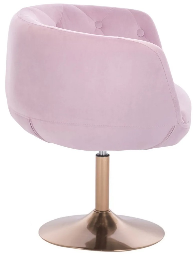 LuxuryForm DESIGN Kreslo MONTANA VELUR na zlatom tanieri - levanduľa