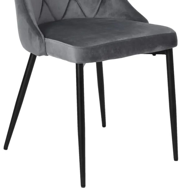 Jedálenská stolička LINCOLN zamatová, grafitová