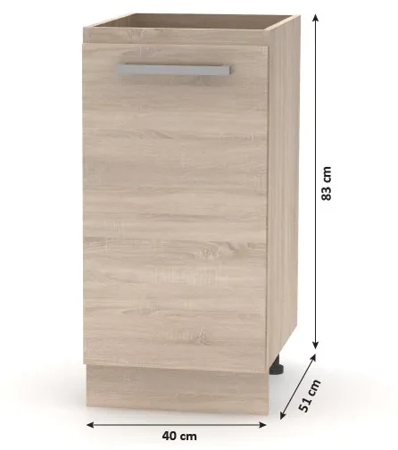 Kuchyňa Nova Plus 240 - dub sonoma / biela