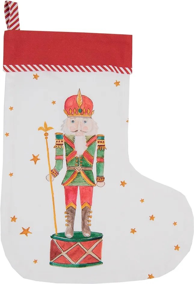 Vianočná pančucha s luskáčikom Happy Little Christmas - 30*1*40 cm