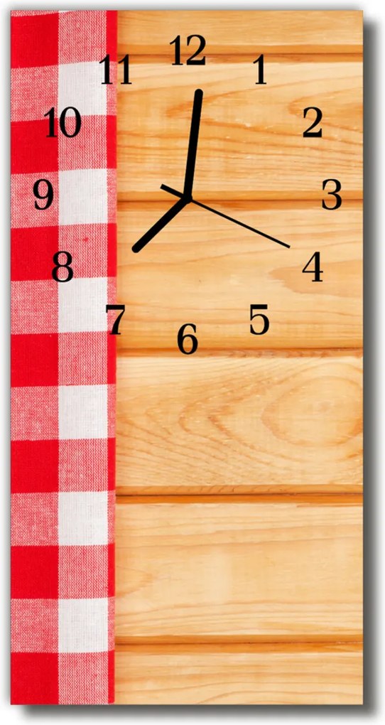 Sklenené hodiny vertikálne  Farebný obrus kuchynský stôl