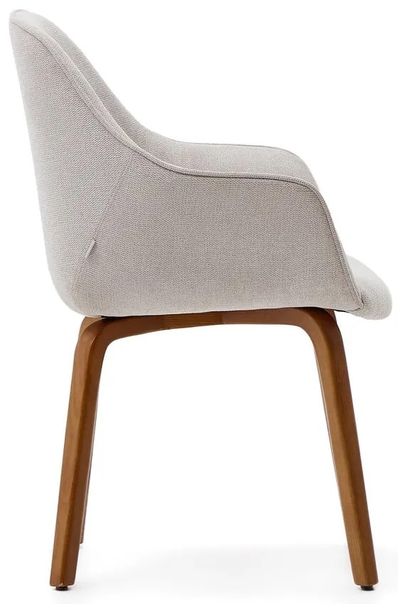 Béžové čalúnené jedálenské kreslo Aleli – Kave Home