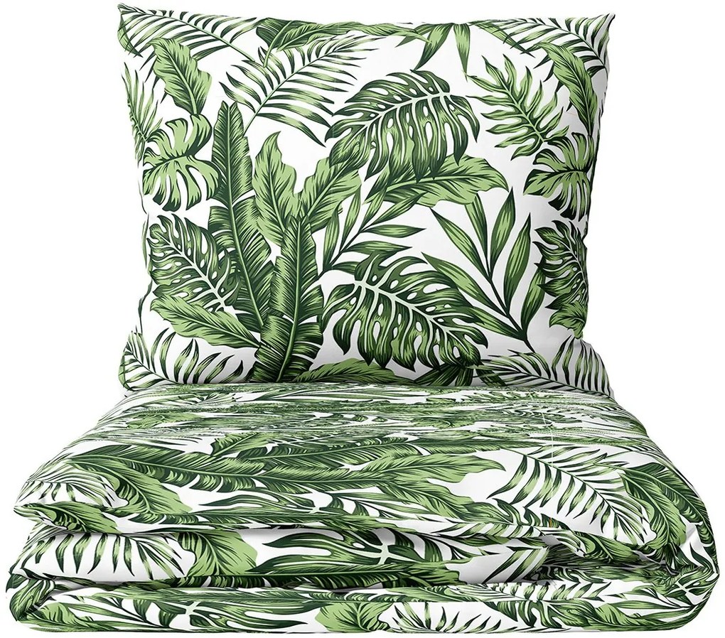 Bavlnené posteľné obliečky Jungle Leaves - 100% bavlna Renforcé - 70 x 90 cm + 140 x 200 cm