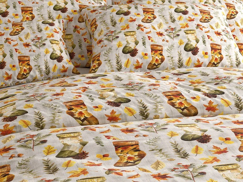 Bavlnené obliečky AUTUMN SOCKS farebné Rozmer obliečky: 70 x 90 cm | 140 x 200 cm