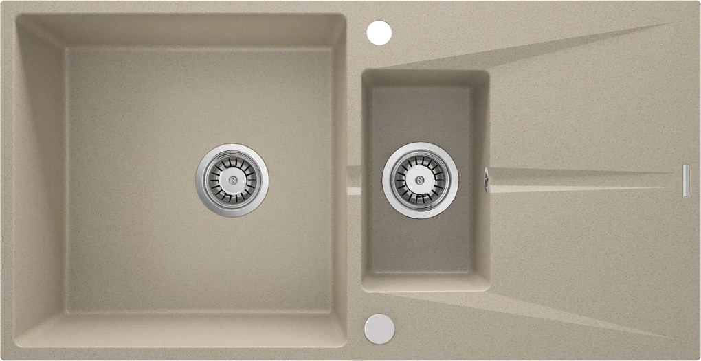 Deante Corio, 1,5-granitový kuchynský drez 970x500x215mm, piesková, DEA-ZRC_7513