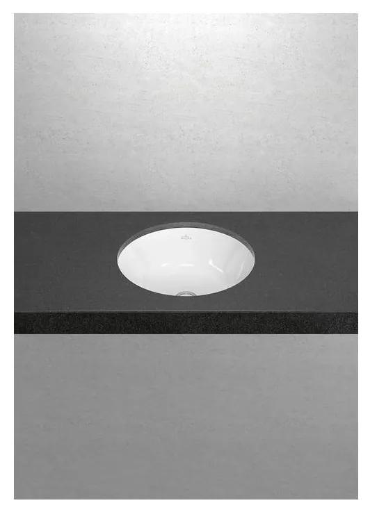 Villeroy & Boch Architectura - Umývadlo na zabudovanie zospodu Ø 400 mm, s prepadom, alpská biela CeramicPlus 5A7545R1