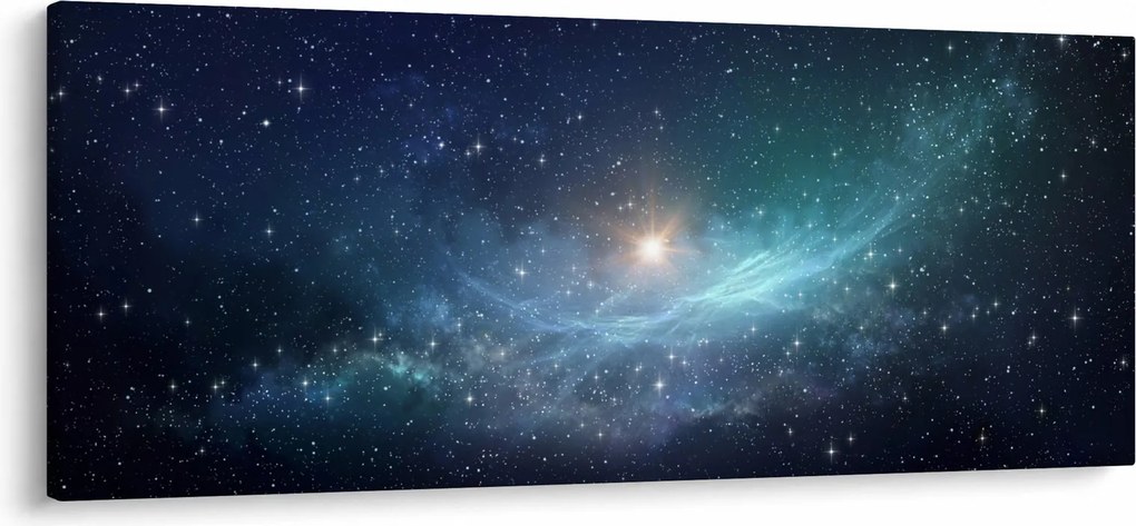 Obraz - Hviezdy a hmlovina (120x50 cm)