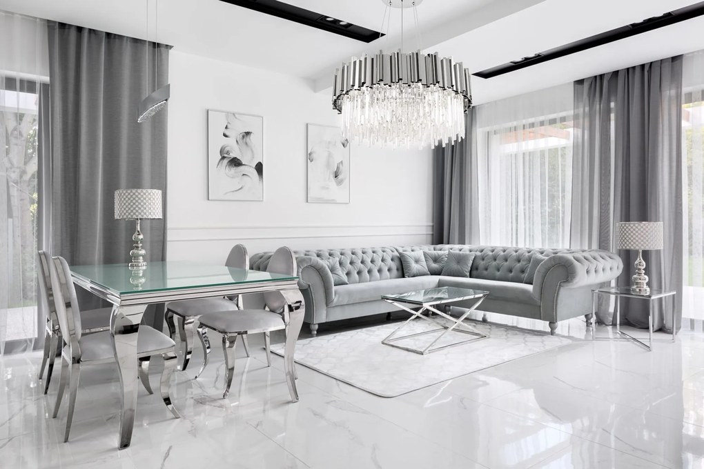 Toolight Toolight, krištáľové stropné svietidlo 4xE14 APP1480-1C, chrómová, OSW-05060