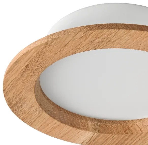 LED Podhľadové svietidlo WOODY SPOT LED/12,5W/230V 4000K dub ø 16 cm