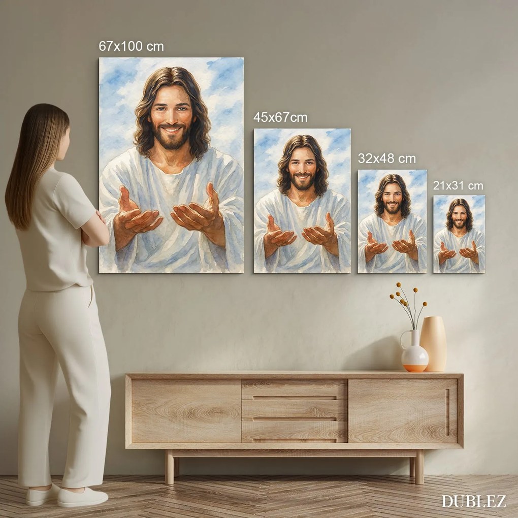 DUBLEZ | Farebný drevený obraz - Ježiš ťa volá