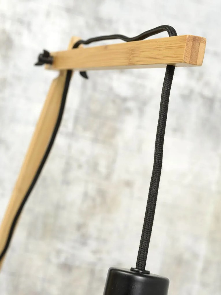 Nástenná lampa bali bambus s prírodná, čierna MUZZA