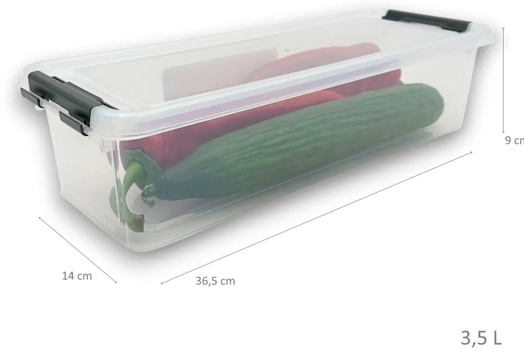 Úložný box, organizér, do chladničky (3,5l) FRESH - 36,5 x 14 x 9 cm