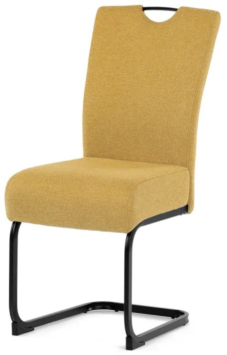 Židle jídelní, taštičkové pružiny v sedáku, modrá látka, černý kov