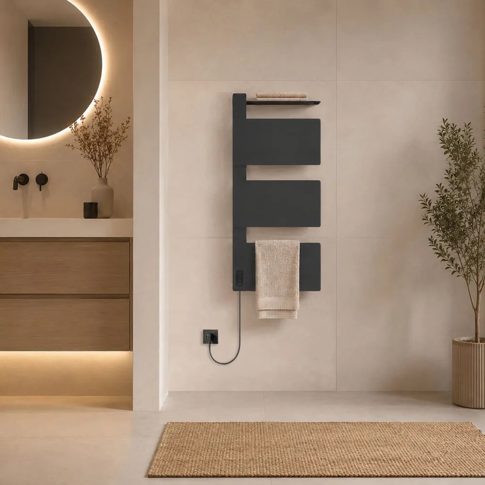 Mereo Mereo, Elektrický sušiak uterákov, 3 moduly, čierny, MER-MT82B