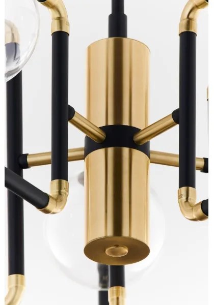 Jupiter 1985 - Luster na tyči IBRA 5xG9/10W/230V čierna/zlatá
