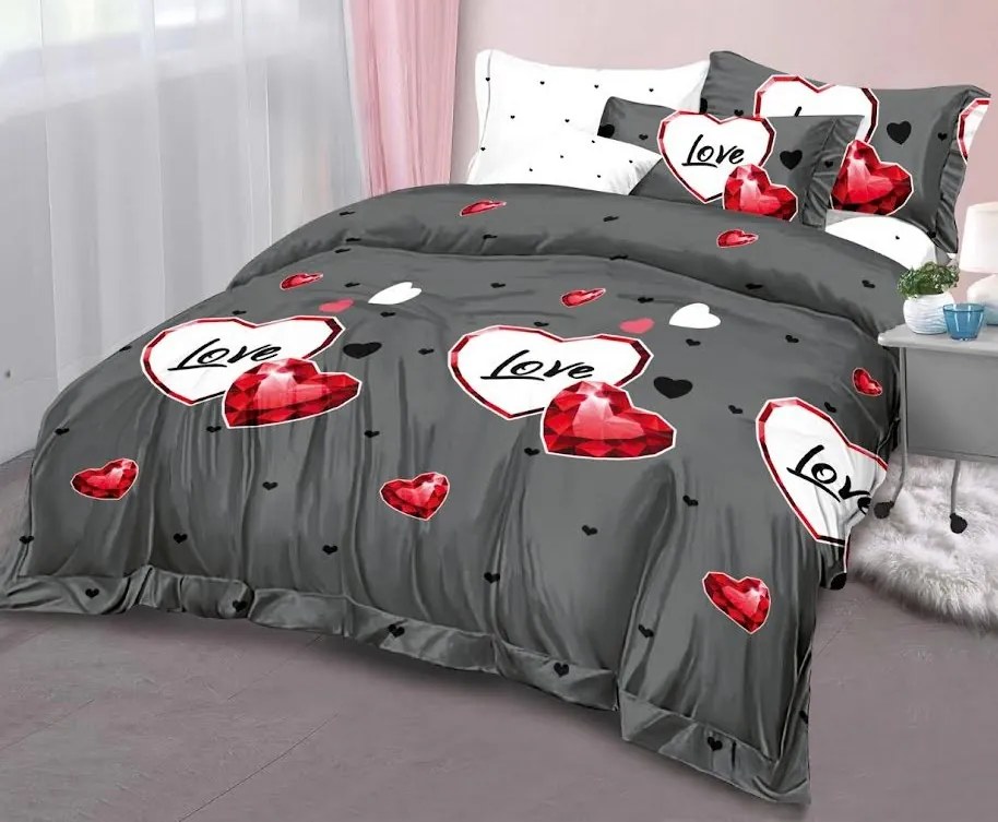 Obliečky Srdiečka F Bavlna 7-dielna súprava