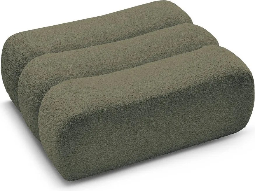 Zelená podnožka z textílie buklé Azra – Bobochic Paris