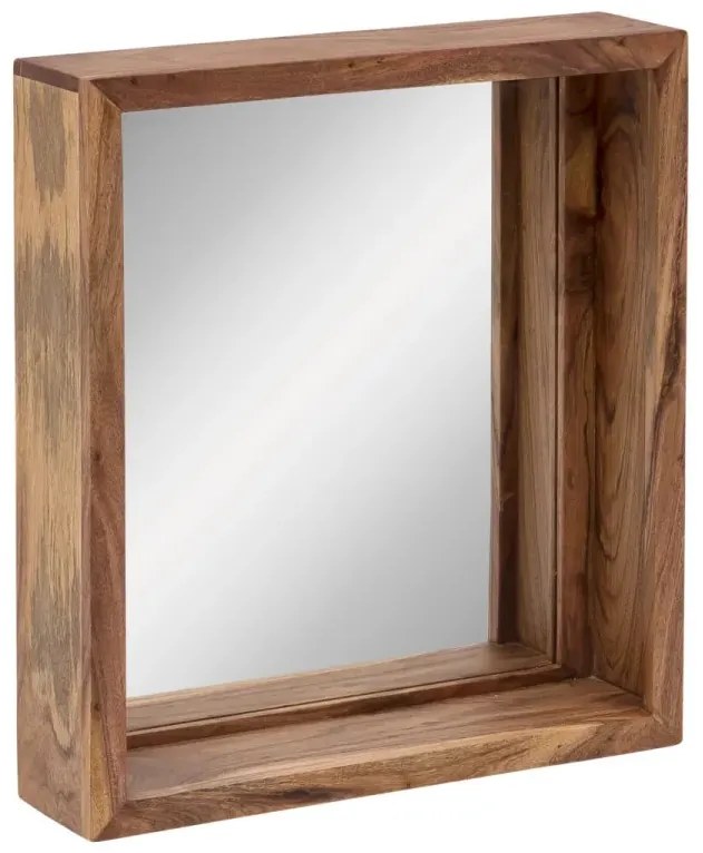 furniture-nabytek.cz - Masivní koupelnové zrcadlo Sydney z akácie, lakované, hnědé – 56×18×65 cm