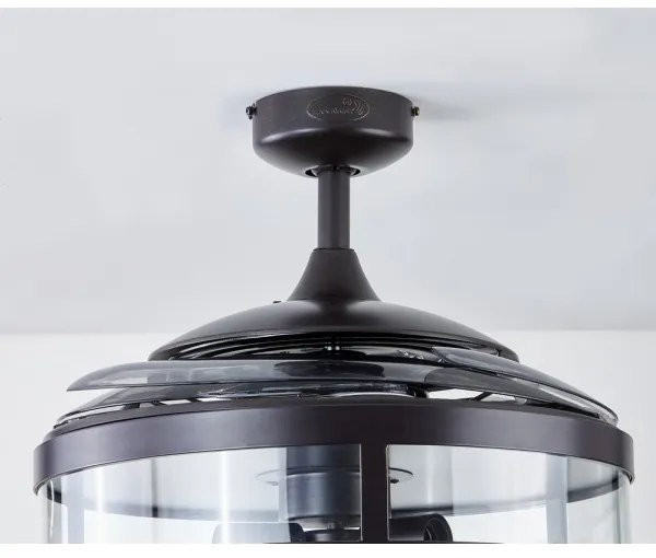 FANAWAY 212927 - LED Stropný ventilátor CLASSIC 3xE27/4W/230V čierna + DO