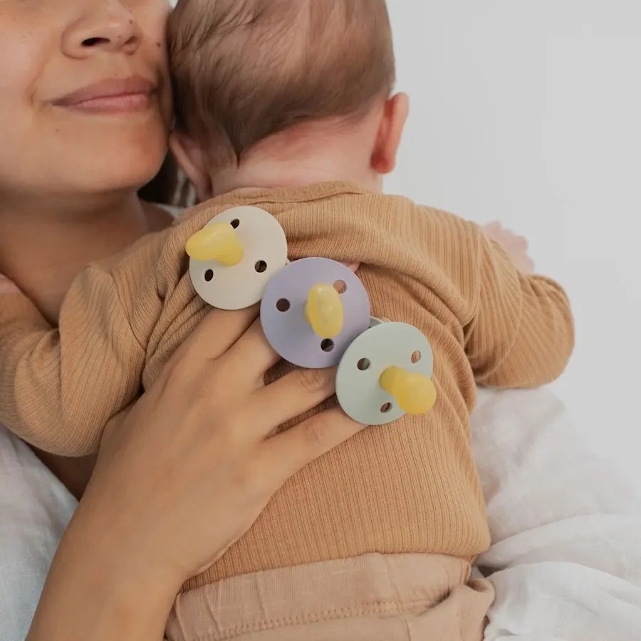 BIBS Colour anatomické cumlíky, kaučuk 2ks - veľkosť 2 - Fossil grey Mauve
