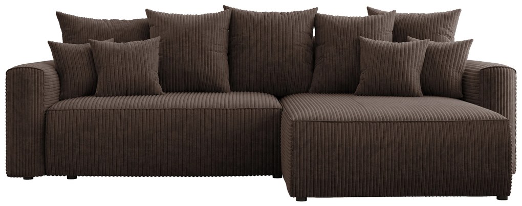 Rohová sedačka Baria (P) (čokoládová). Akcia -20%. Vlastná spoľahlivá doprava až k Vám domov. 1133088