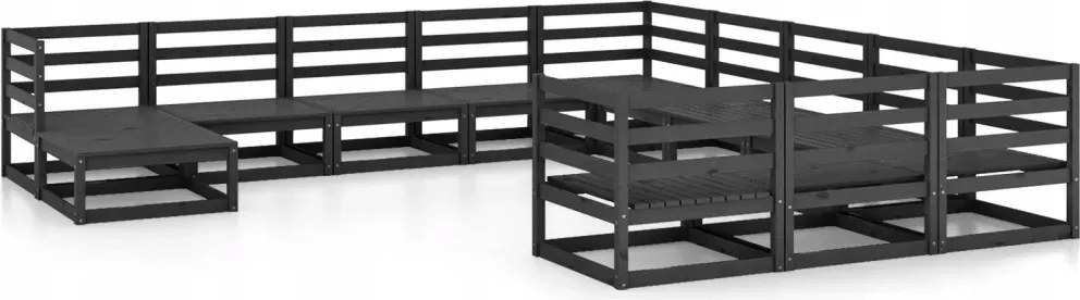 vidaXL 12-dielna sada sedacieho nábytku do záhrady, borovicové drevo