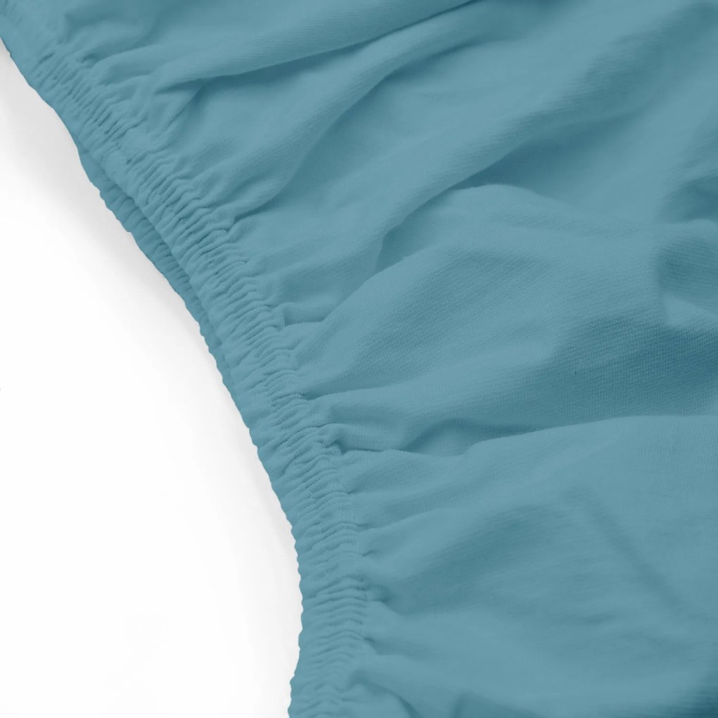 JERSEY PRESTIERADLO 140X200 CM, VÝŠKA 30 CM MODRÉ