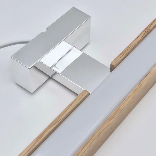Brilagi-LED Kúpeľňové osvetlenie zrkadla WOODY MIRROR LED/15W/230V IP44 dub/chróm